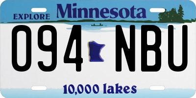 MN license plate 094NBU