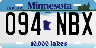MN license plate 094NBX