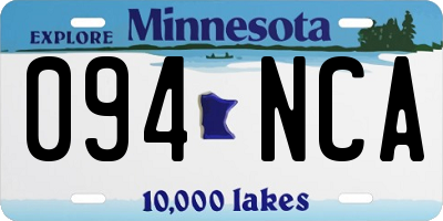 MN license plate 094NCA