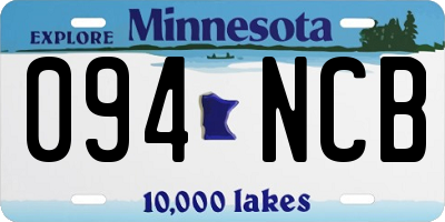 MN license plate 094NCB