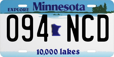 MN license plate 094NCD