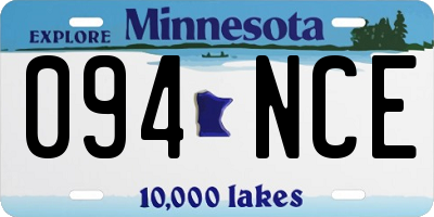 MN license plate 094NCE