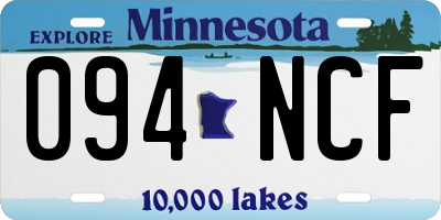 MN license plate 094NCF