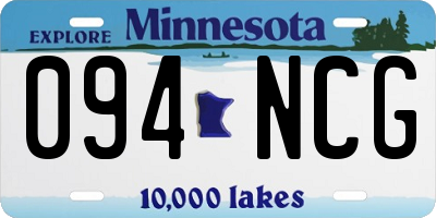 MN license plate 094NCG
