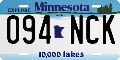 MN license plate 094NCK