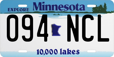 MN license plate 094NCL