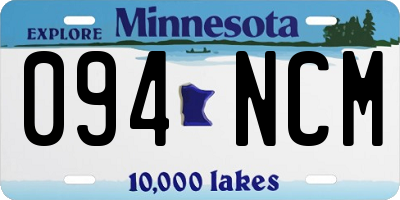 MN license plate 094NCM