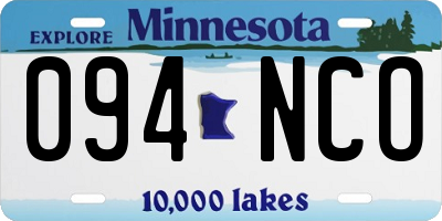 MN license plate 094NCO