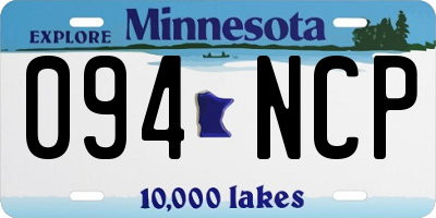 MN license plate 094NCP