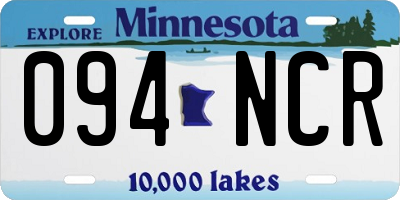 MN license plate 094NCR