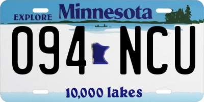 MN license plate 094NCU