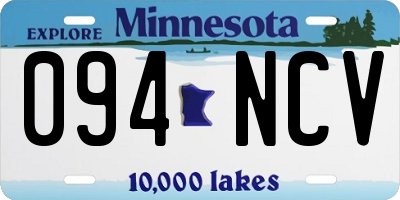 MN license plate 094NCV