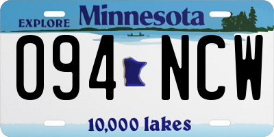 MN license plate 094NCW