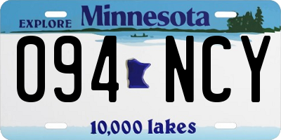 MN license plate 094NCY