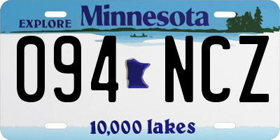 MN license plate 094NCZ