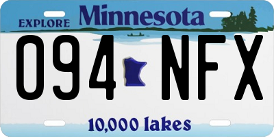 MN license plate 094NFX