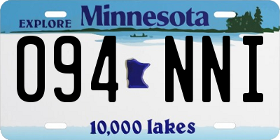 MN license plate 094NNI