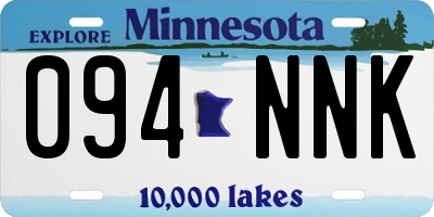 MN license plate 094NNK