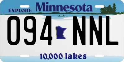 MN license plate 094NNL