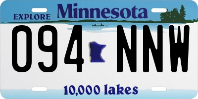 MN license plate 094NNW