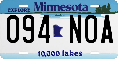 MN license plate 094NOA