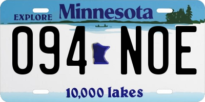 MN license plate 094NOE
