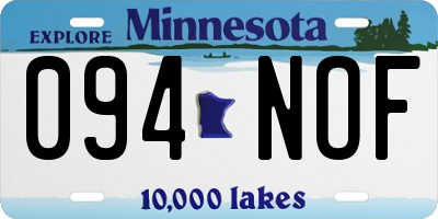 MN license plate 094NOF