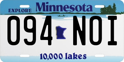 MN license plate 094NOI