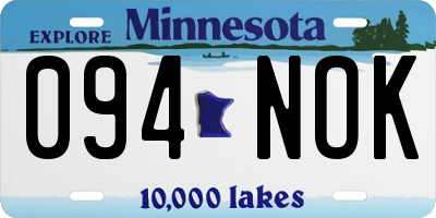 MN license plate 094NOK