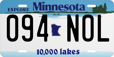 MN license plate 094NOL