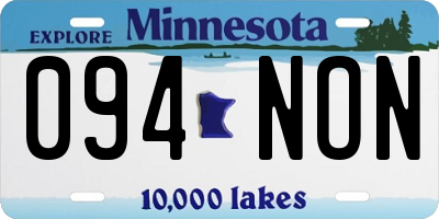 MN license plate 094NON