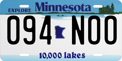 MN license plate 094NOO