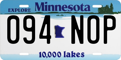 MN license plate 094NOP
