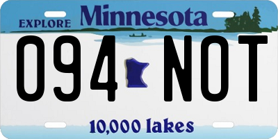 MN license plate 094NOT