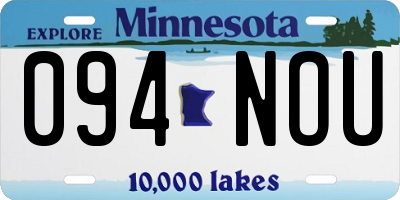 MN license plate 094NOU