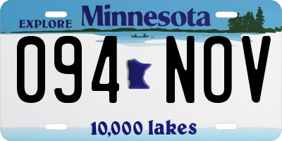 MN license plate 094NOV