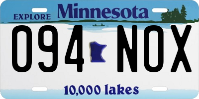 MN license plate 094NOX