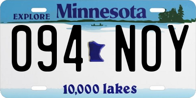 MN license plate 094NOY