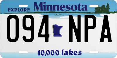 MN license plate 094NPA