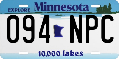 MN license plate 094NPC