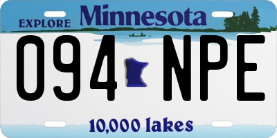 MN license plate 094NPE