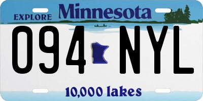 MN license plate 094NYL