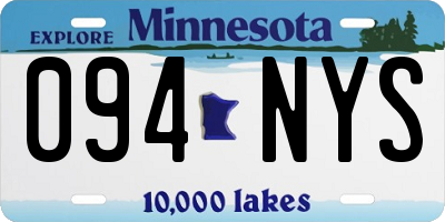 MN license plate 094NYS