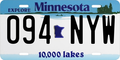 MN license plate 094NYW