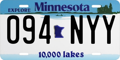 MN license plate 094NYY