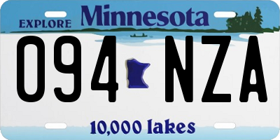 MN license plate 094NZA