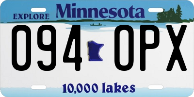 MN license plate 094OPX