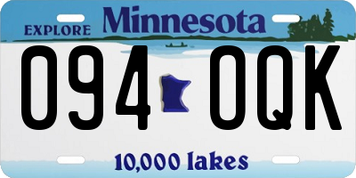 MN license plate 094OQK
