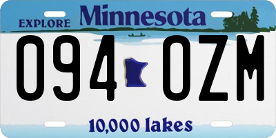 MN license plate 094OZM