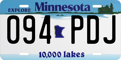 MN license plate 094PDJ